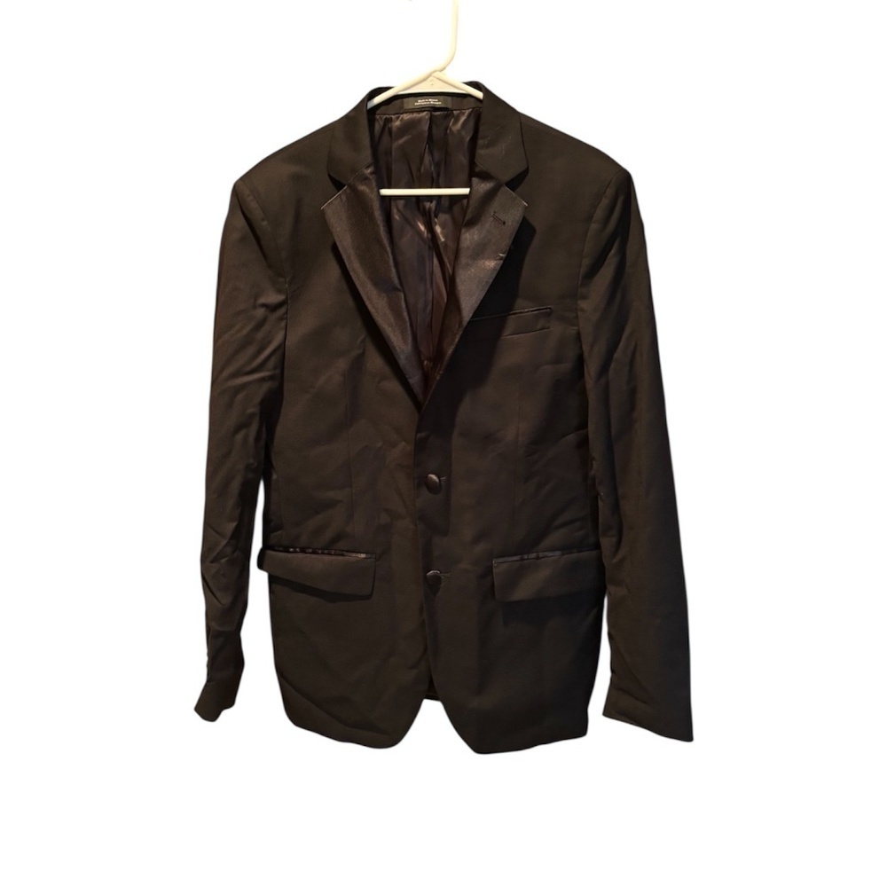 Nordstrom Men's Shop Trim Fit Satin Lapel Wool Blend Tuxedo Jacket 40R NWOT